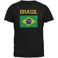 Világbajnokság Szomorú Zászló Brasil Fekete Ifjúsági Póló-Ifjúsági X-Nagy