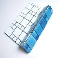 Csempek - Úszómedence sorozat 1 és 2 üvegmozaik csempe a strandside -kékben - négyzetméteres karton