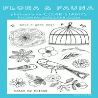 Flora & Fauna Clear Stamps 4 X6 Floral Avidary