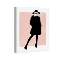 A Wynwood Studio Fashion and Glam Wall Art vászon nyomtatványok „Like egy felhő” ruhák - fekete, rózsaszín