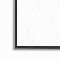 Stupell Industries virágszirmok porzószalag Fehér vázlat grafikus művészet fekete keretes művészet nyomtatott fali