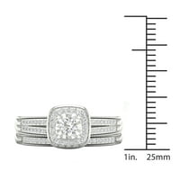CT TDW Diamond S Sterling ezüst menyasszonyi gyűrű