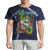 Poison férfi zenei mosott póló