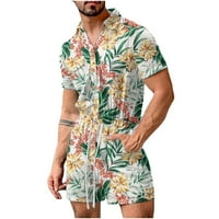 divatos divatos kényelmes alkalmi és könnyen viselhető férfi egyszínű ing gomb fel jumpsuits