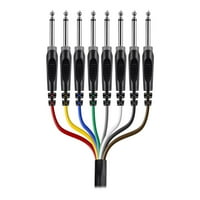 Mono-Audio kábel-mono jack férfi RCA férfi-19. ft-árnyékolt-szürke, Fekete, Fehér, Kék, Sárga, Piros, zöld, barna