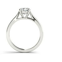 Carat T.W. Diamond Solitaire 14KT fehérarany eljegyzési gyűrű