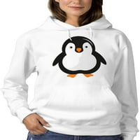 Aranyos Pingvin Kapucnis Nők-SPIdeals Minták, Női Közepes