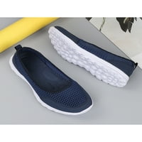 Sanviglor Női Cipők Mesh Lakások Csúszik Alkalmi Cipő Jóga Könnyű Üreges Ki Walking Shoe Lélegző Comfort Blue 8.5