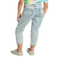 Justice Girls Stranger Things Patched Mini Mom Jeans, Méretek 6-18, Slim & Plus