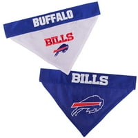 Háziállatok Első NFL Buffalo Bills Dog Bandana - Engedélyezett, visszafordítható kedvtelésből tartott bandana - oldalsó