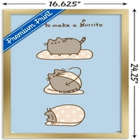 Pusheen-Purrito Fali Poszter, 14.725 22.375 Keretes