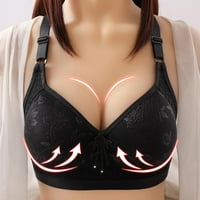 Női Csipke Push-up melltartó plusz méretű virágos Underwire Soft Cup mindennapi melltartó