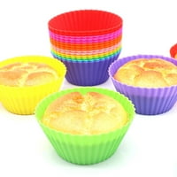 Kerek egymásra rakható Muffin csészék tapadásmentes, magas hőmérsékletnek ellenálló Bakeware Élelmiszeripari szilikon