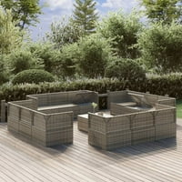 Buyweek Patio Lounge szett párnák szürke Poly Rattan