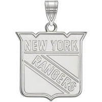 Logoart karat fehérarany NHL New York Rangers nagy medál