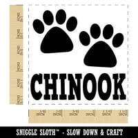 A Chinook Kutya Mancsa Szórakoztató Szöveget Nyomtat Önfestő Gumibélyegző Tinta Bélyegző-Piros Tinta-Nagy