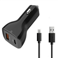 Micro USB teherautó autós töltő városi 63W gyors USB autós töltő PD3. & QC4. Dual Port autós Adapter LED kijelzővel