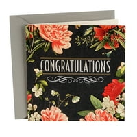 Signature Esküvői kártya: Virágos gratulálások