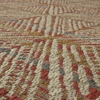 Mohawk otthoni taos geometriai kültéri szőnyeg, rozsda, 10 '13'