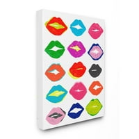 Stupell Industries színes csók divattervező minta festmény Super Canvas Wall Art június írta Erica Vess