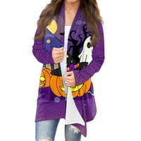 Trick-or-Treat divat Must-Have HIMIWAY hátborzongató hűvös Kardigán Női kardigán Halloween elemek hosszú ujjú nyitott