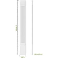 7 W 90 H 2 P emelt panel PVC Pilaster W Standard Capital & Base