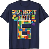 Aranyos 6. születésnapi ajándék éves blokk épület fiúk gyerekek póló