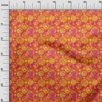 oneOone Pamut Poplin narancssárga Szövet batikolt foltvarrás kellékek nyomtatási varrás szövet az udvaron széles-I8