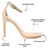 Journee kollekció női Lorelei Tru Comfort Faam nyitott lábujj magas stiletto szivattyúk