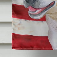 Carolines kincsek BB9644CHF Amerikai Staffordshire hazafias zászló vászon ház mérete nagy, többszínű