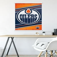 Edmonton Oilers - Logo fali poszter fa mágneses kerettel, 22.375 34