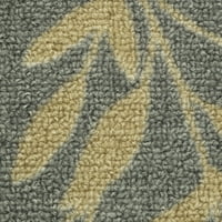 Mainstays hagyományos levélblokk szürke nyomtatott beltéri akcentus szőnyeg, 1'8 x2'10