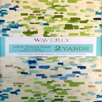 Waverly inspirációk 45 yd pamut nyomtatott precut varró és kézműves szövet, bézs, zöld és kék