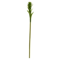Szinte természetes 28in. Mini csillag Bromeliad mesterséges virág, zöld