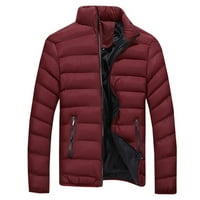 Parka kabát férfi Férfi Slim Fit vastag buborék alkalmi felsőruházat meleg Párnázott kabátok téli kabát Piros XL