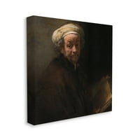 A Stupell Industries önarckép, mint a Paul Apostol Classic Rembrandt festmény Galéria csomagolt vászon nyomtatott fali