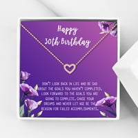 Anavia boldog 30. születésnapi ajándékok rozsdamentes acél divat nyaklánc születésnapi kártya ékszer ajándék neki,