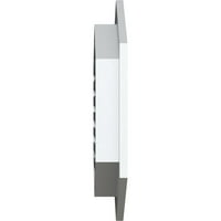 Ekena Millwork 12 W 32 H függőleges csúcsos gable szellőzőnyílás: Funkcionális, PVC Gable Vent W 1 4 lapos burkolat