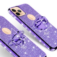 Glitter aranyos telefon tok Lányok Kickstand Apple iPhone iPhone Pro tok, Bling gyémánt strasszos lökhárító gyűrű állvány