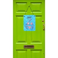 Carolines Treasures BB8201DS Bikini fürdőruha Kék Polkadot falra vagy ajtóra lógó nyomatok, Kék, 12x16, Többszínű