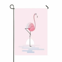 Modern Rózsaszín Flamingó Madár Tó Vizek Napkelte Otthon Szabadtéri Kert Zászló Ház Banner Méret