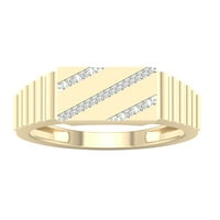 Imperial 1 20ct TDW Diamond 10K sárga arany ferde gyémánt sor Step Step Shank gyűrű
