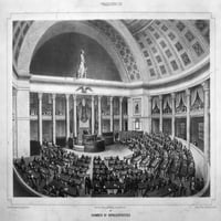 S. Kongresszus: Ház, 1848. A Képviselőház Ülésezik. Litográfia, 1848. Poszter nyomtatás