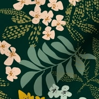 Spoonflower Szövet-őszi levelek smaragd nyomtatott kárpit bársony szövet zsír negyed-kárpit Lakberendezés Fenéksúlyú