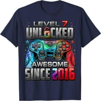 Level Unlocked Awesome A 7. születésnapi játék póló óta