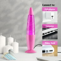 Brightside Pink Swirl Light Led Twister lámpa, hálószoba, kollégium, iroda, 13
