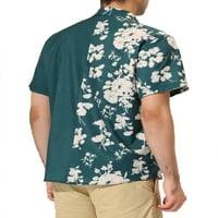 Egyedi olcsó férfiak virágos patchwork Flower Leve Point gallér ing