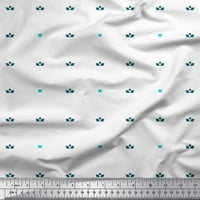 Soimoi Szürke Poliészter krepp szövet Geometriai négyzet & Jamdani nyomtatás varrás szövet Udvar széles