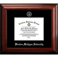Nyugat-Michigani Egyetem 9.625 w 7.625 h ezüst dombornyomott Diploma keret
