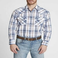 Ely Cattleman férfi hosszú ujjú nyugati kockás ing
